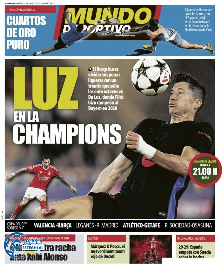 روزنامه  ورزشی موندو دپورتیوو سه شنبه 2 بهمن 1403  