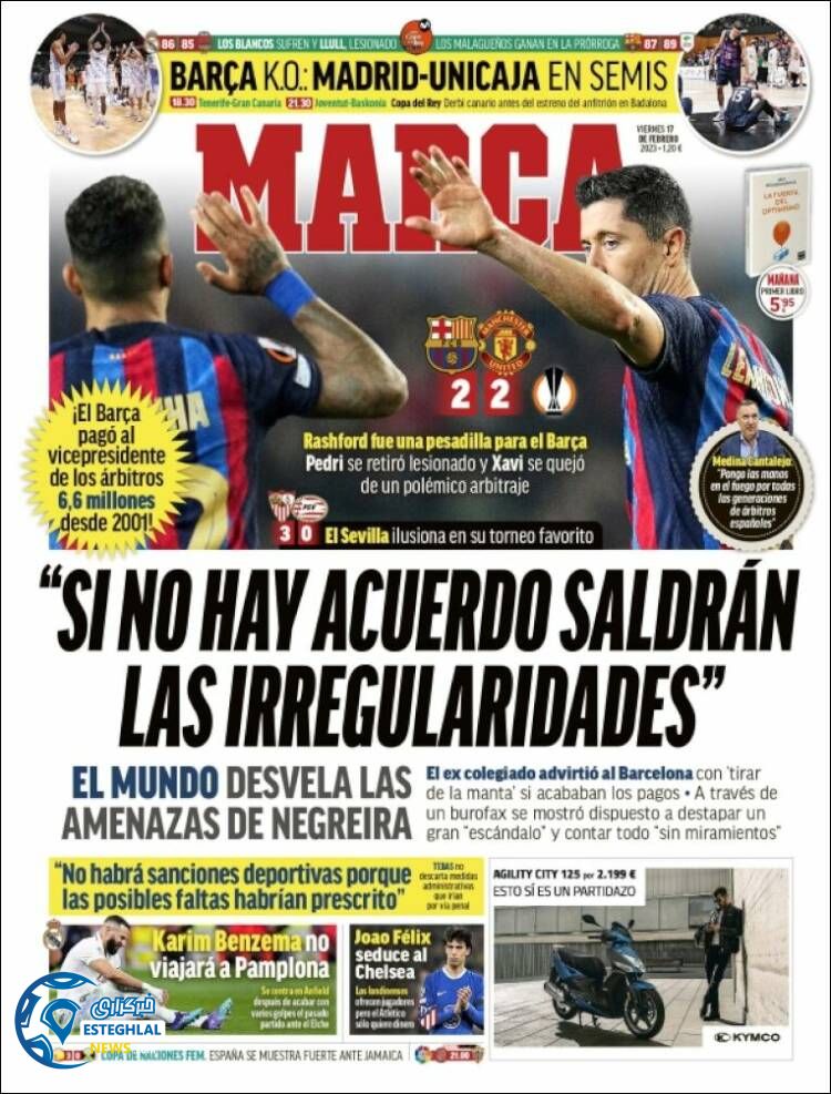 روزنامه ورزشی مارکا جمعه 28 بهمن 1401 