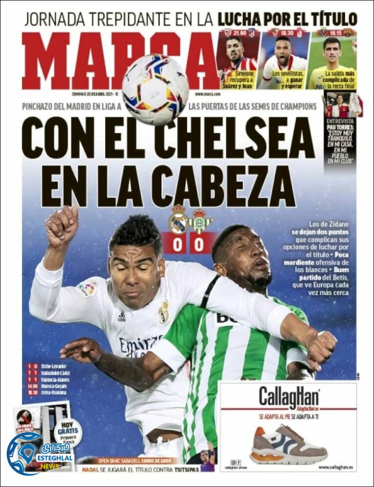 روزنامه ورزشی مارکا یکشنبه 5 اردیبهشت 1400