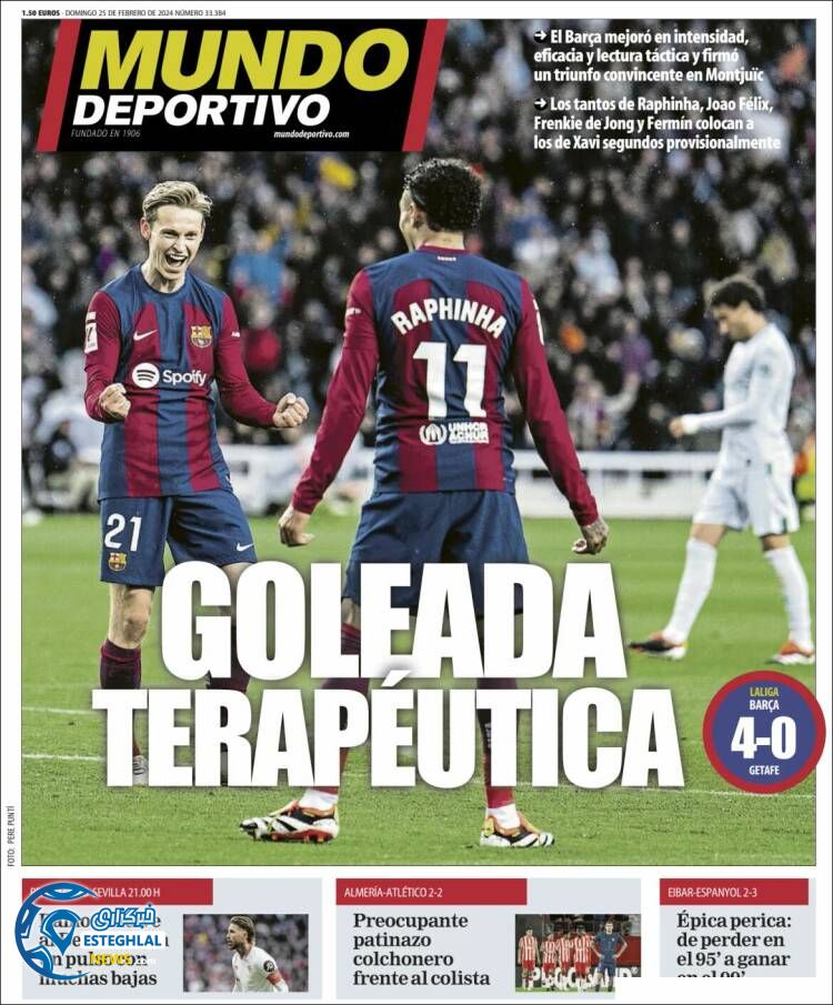 روزنامه ورزشی موندو دپورتیوو یکشنبه 6 اسفند 1402 