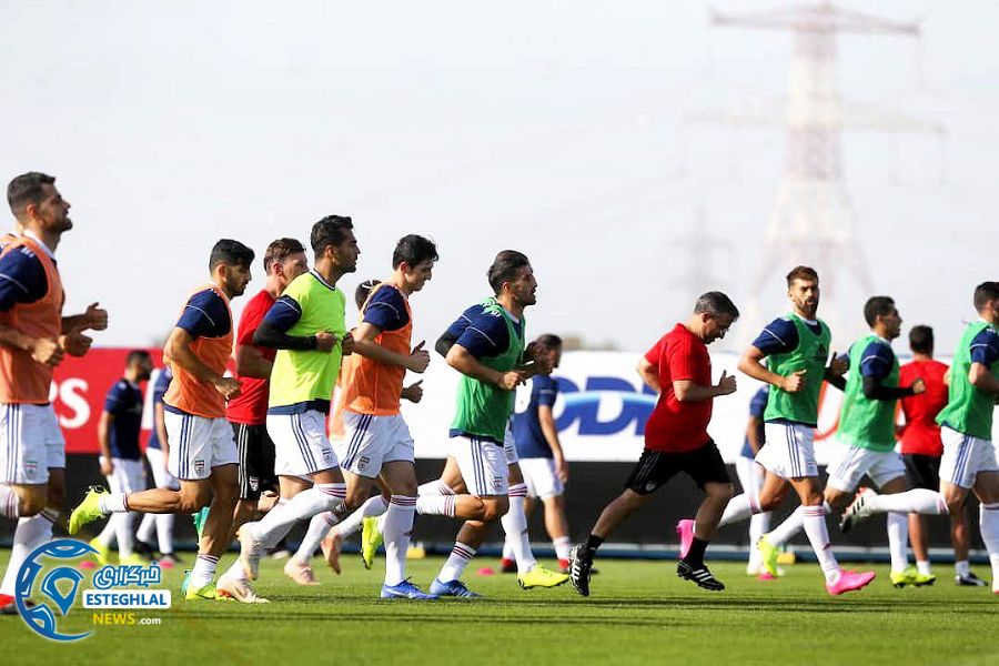 تمرین تیم ملی فوتبال در امارات پیش از دیداز با ویتنام