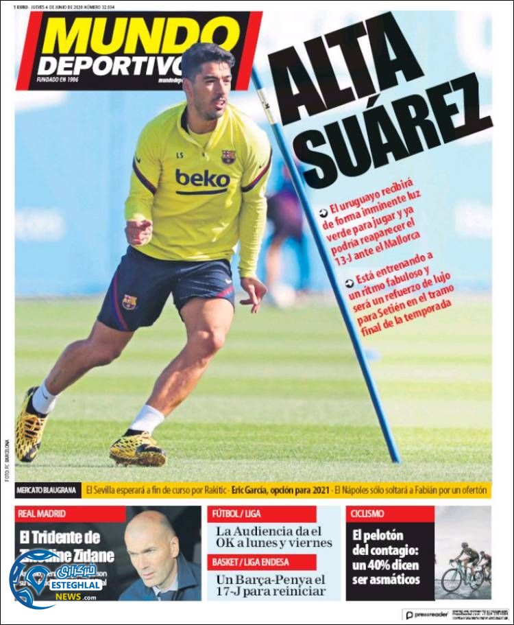 روزنامه ورزشی موندو دپورتیوو پنجشنبه 15 خرداد 1399