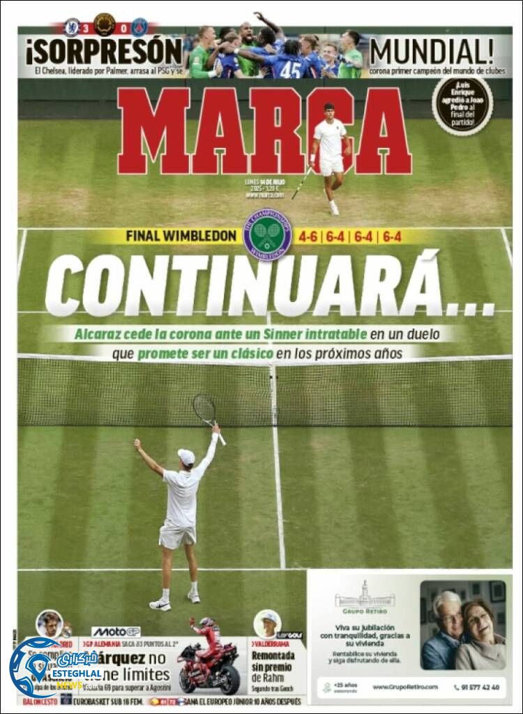 روزنامه ورزشی مارکا دوشنبه 23 تیر 1404  