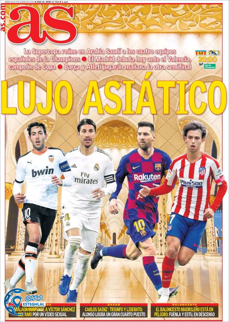 روزنامه ورزشی آاس چهارشنبه 18 دی 1398