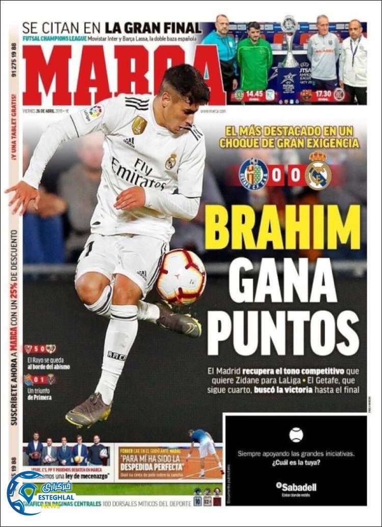 روزنامه ورزشی مارکا جمعه 6 اردیبهشت 1398