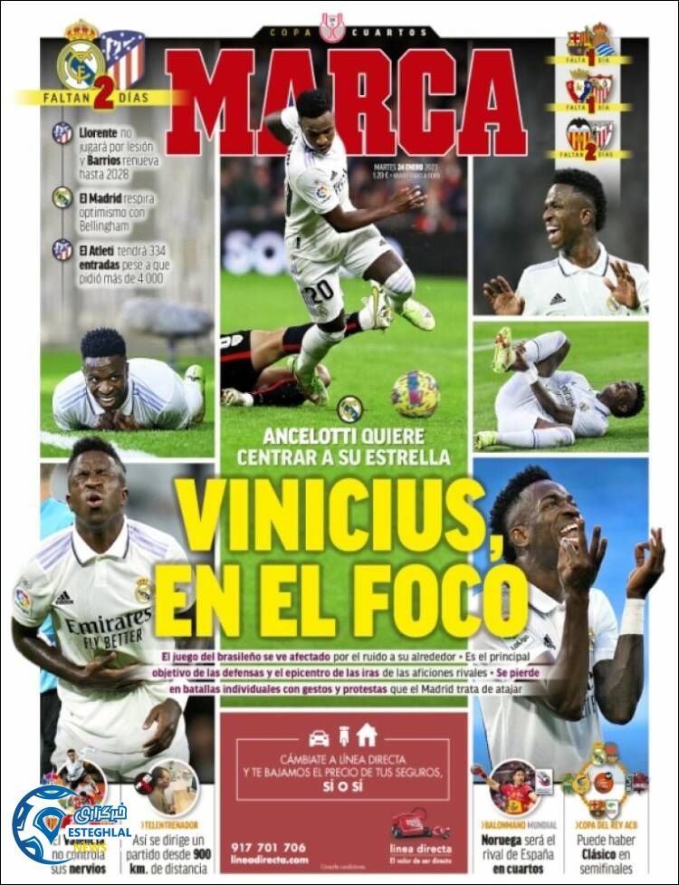 روزنامه ورزشی مارکا سه شنبه 4 بهمن 1401 