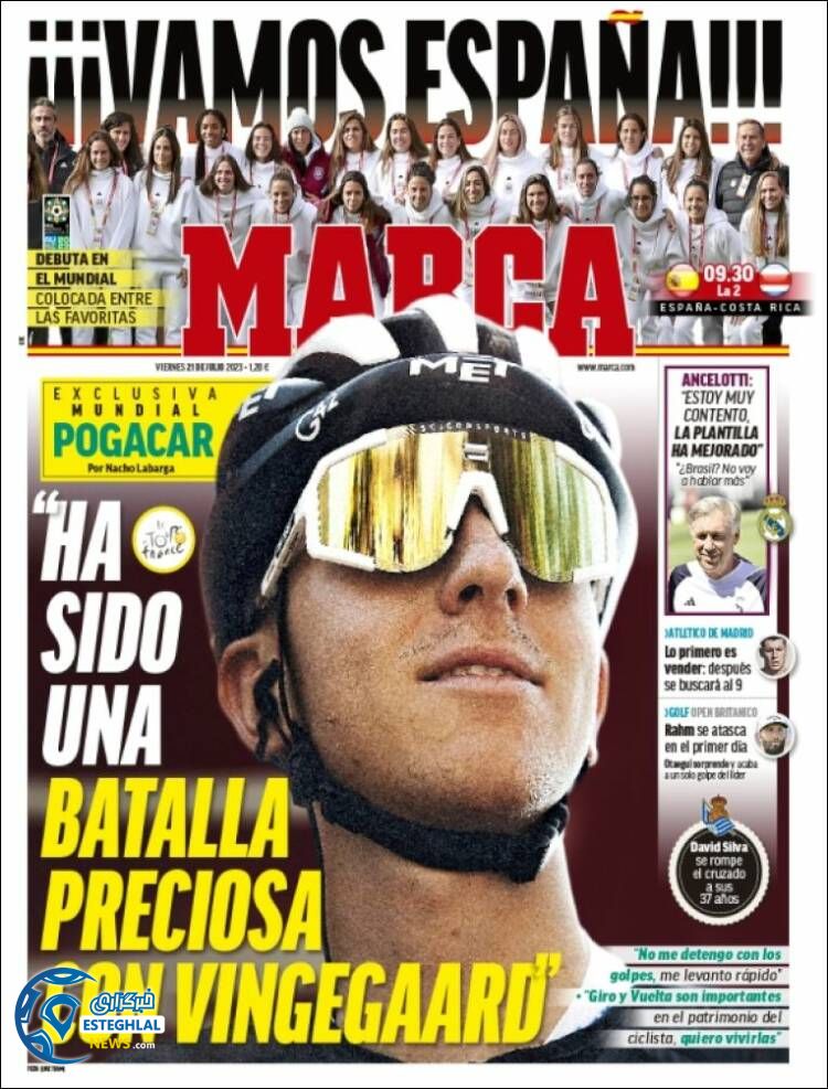 روزنامه ورزشی مارکا جمعه 30 تیر 1402 