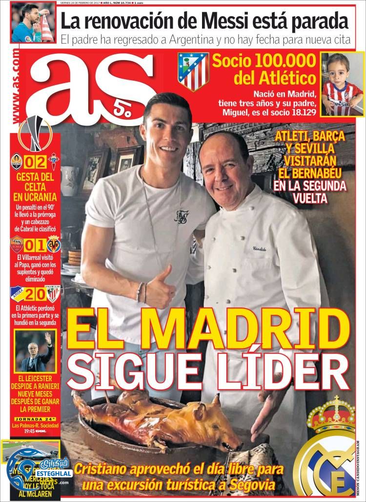 روزنامه های ورزشی جهان 6 اسفنتد