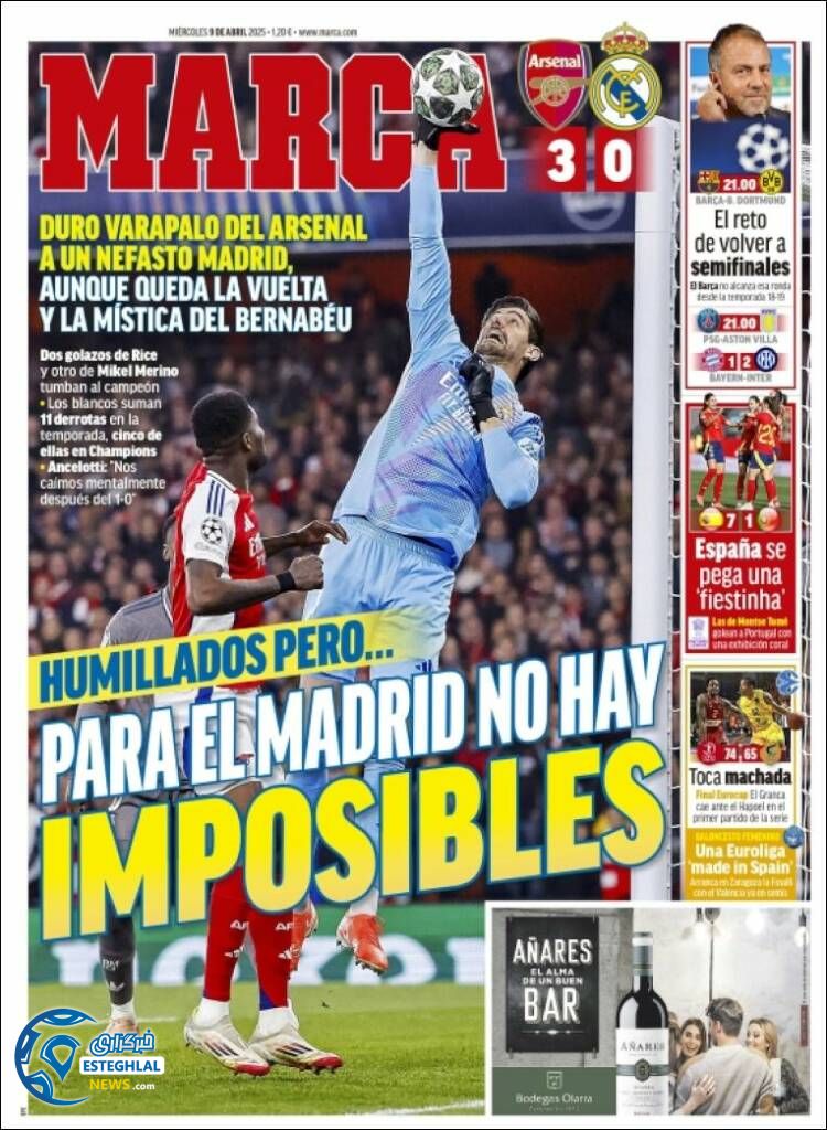 روزنامه ورزشی  مارکا چهارشنبه 20 فروردین 1404