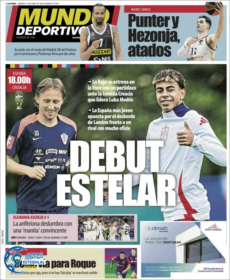 روزنامه  ورزشی موندو دپورتیوو شنبه 26 خرداد 1403 