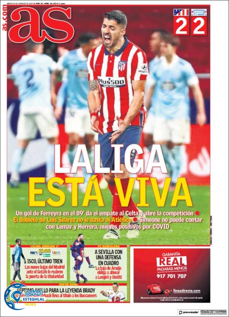 روزنامه ورزشی آاس سه شنبه 21 بهمن 1399