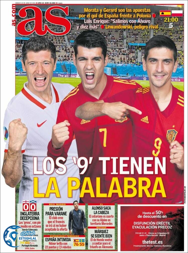 روزنامه ورزشی آ اس شنبه 29 خرداد 1400