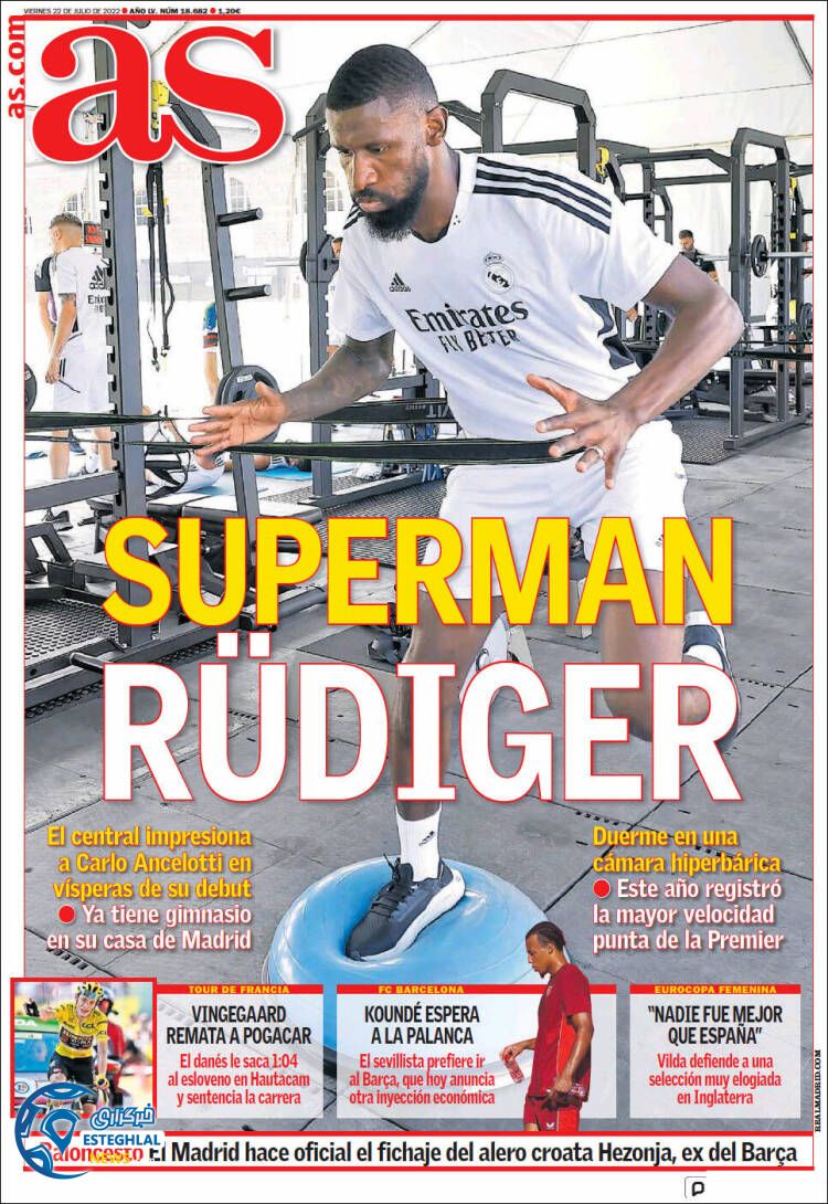 روزنامه ورزشی آ اس جمعه 31 تیر 1401