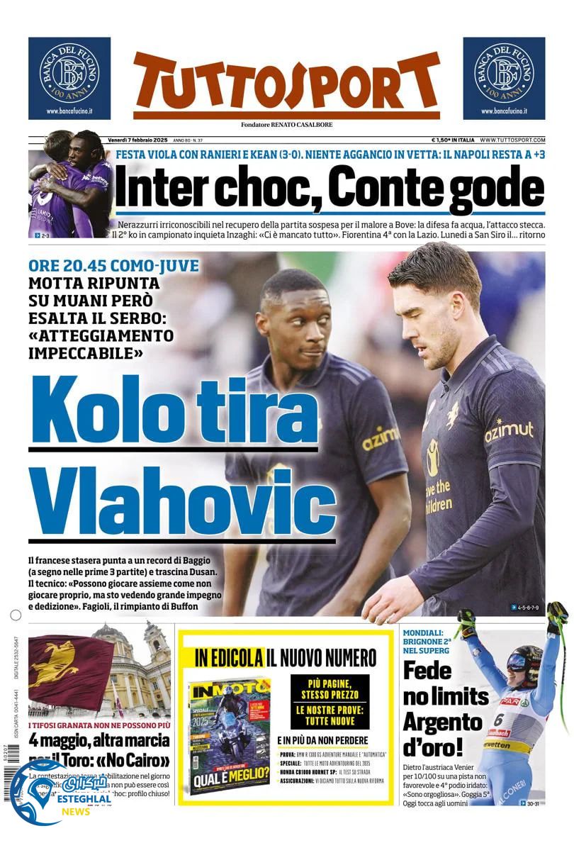 روزنامه  ورزشی توتو اسپورت جمعه 19 بهمن 1403 