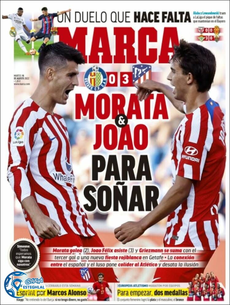 روزنامه ورزشی مارکا سه شنبه 25 مرداد 1401