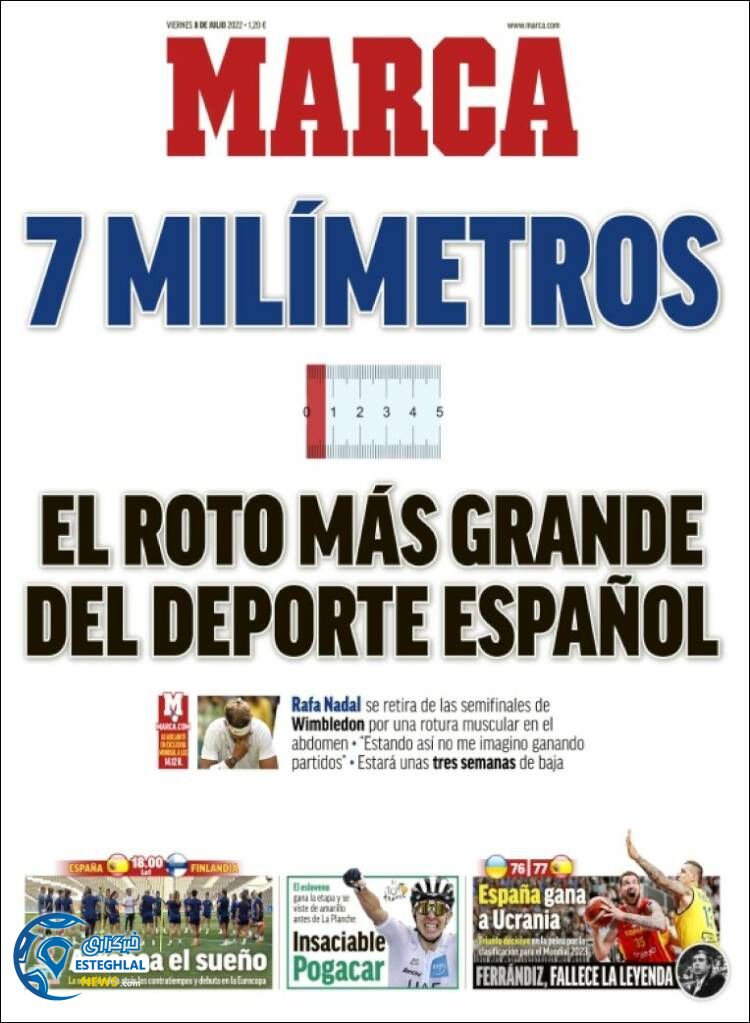 روزنامه ورزشی مارکا جمعه 17 تیر 1401