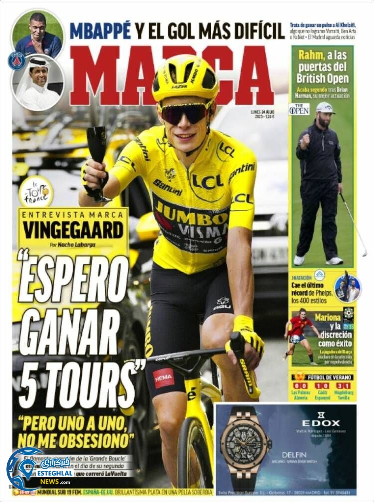 روزنامه ورزشی مارکا دوشنبه 2 مرداد 1402 