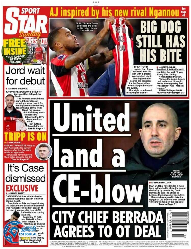 روزنامه ورزشی استار اسپورت یکشنبه 1 بهمن 1402 