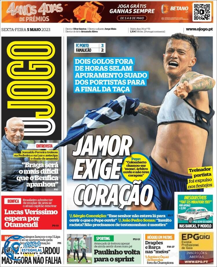 روزنامه ورزشی اوجوگو جمعه 15 اردیبهشت 1402 