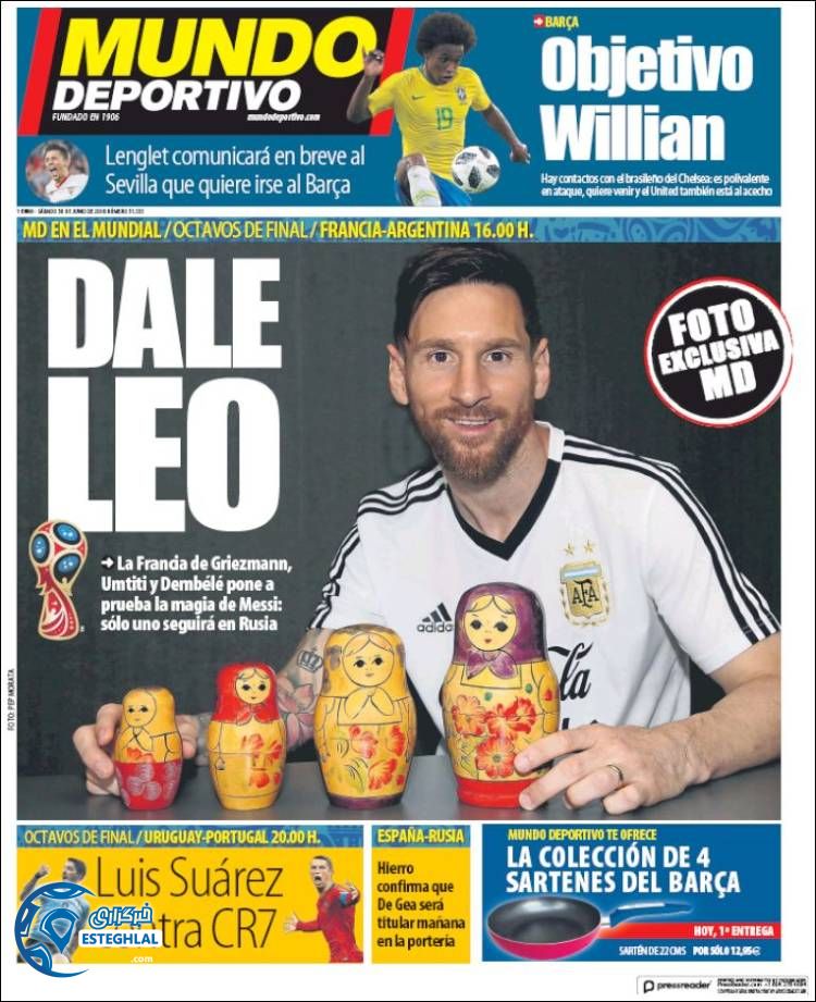 روزنامه ورزشی موندو دپورتیوو شنبه 9 تیر 1397