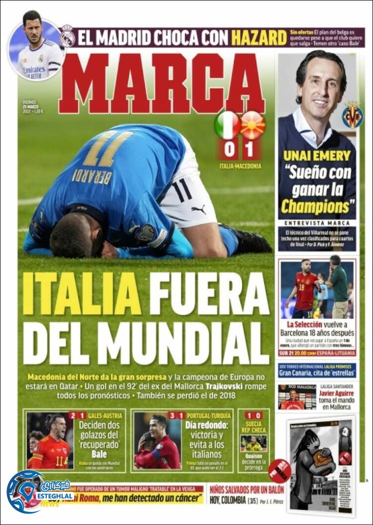 روزنامه ورزشی مارکا جمعه 5 فروردین 1401