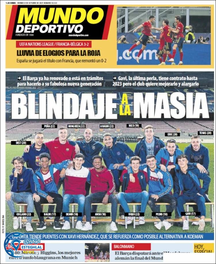 روزنامه ورزشی موندو دپورتیوو شنبه 17 مهر 1400