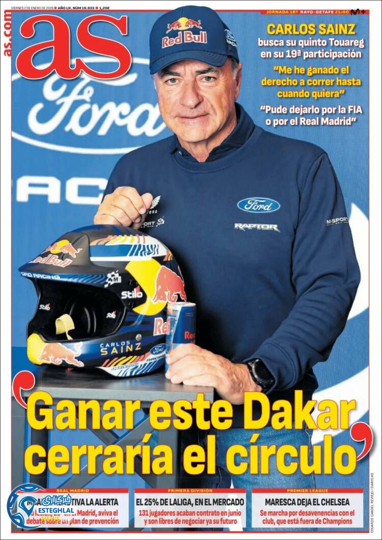 روزنامه ورزشی آاس جمعه 12 دی 1404 