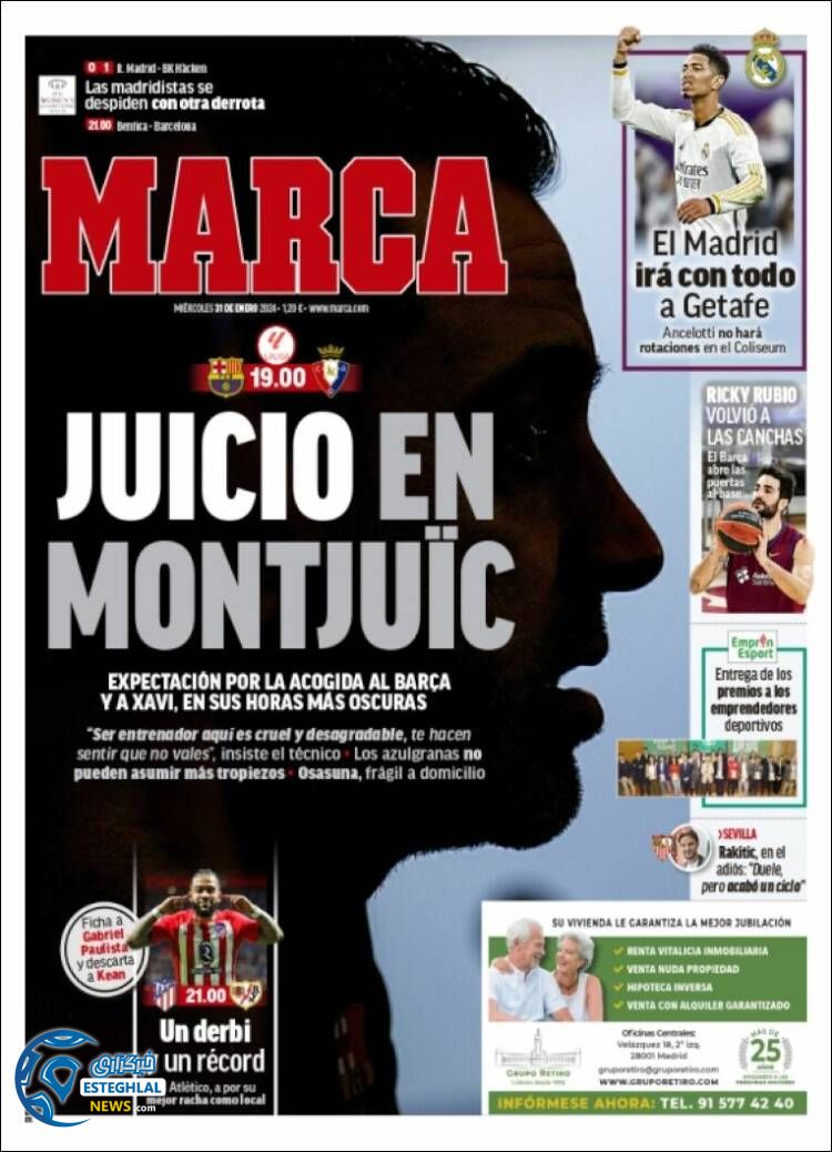 روزنامه ورزشی مارکا چهارشنبه 11 بهمن 1402