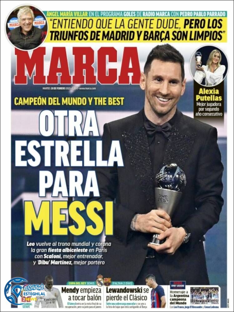 روزنامه  ورزشی مارکا سه شنبه 9 اسفند 1401 