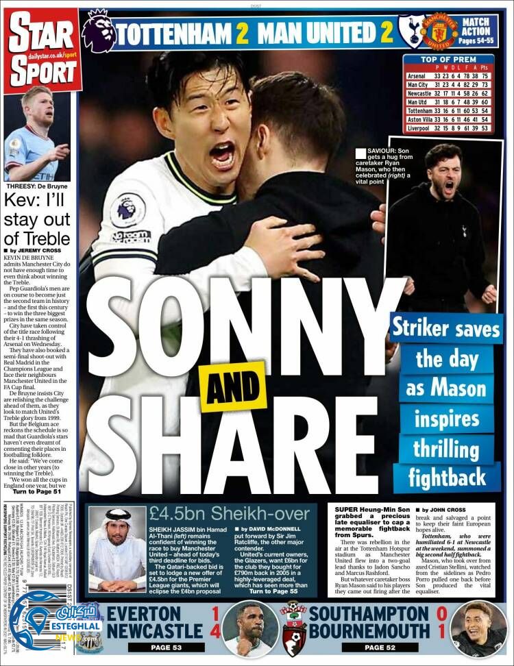 روزنامه ورزشی استار اسپورت جمعه 8 اردیبهشت 1402 