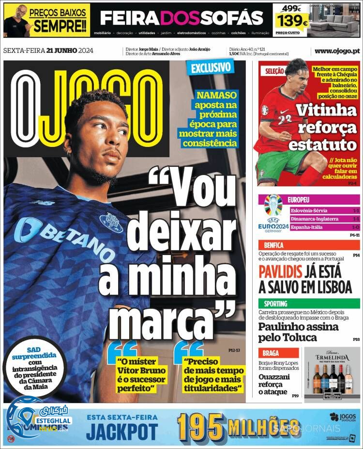 روزنامه ورزشی اوجوگو جمعه 1 تیر 1403 