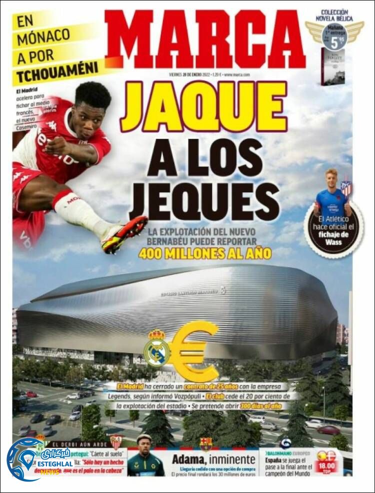 روزنامه ورزشی مارکا جمعه 8 بهمن 1400