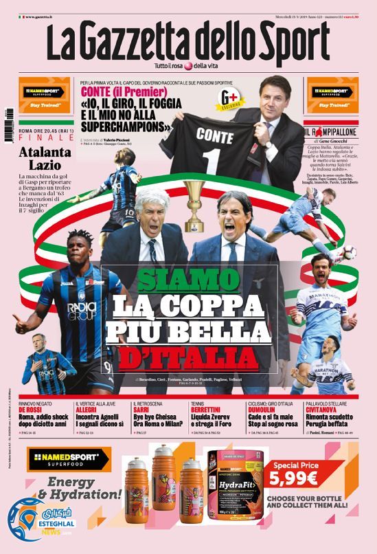 روزنامه ورزشی گاتزتا دلو اسپورت چهارشنبه 25 اردیبهشت 1398