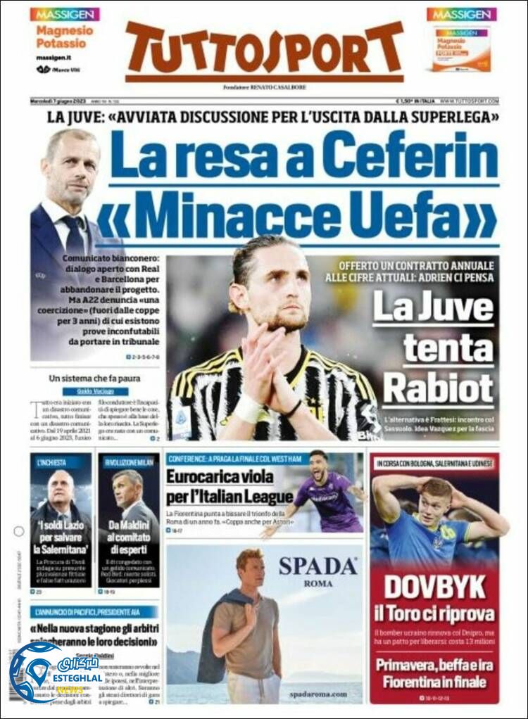 روزنامه ورزشی توتو اسپورت چهارشنبه 17 خرداد 1402 