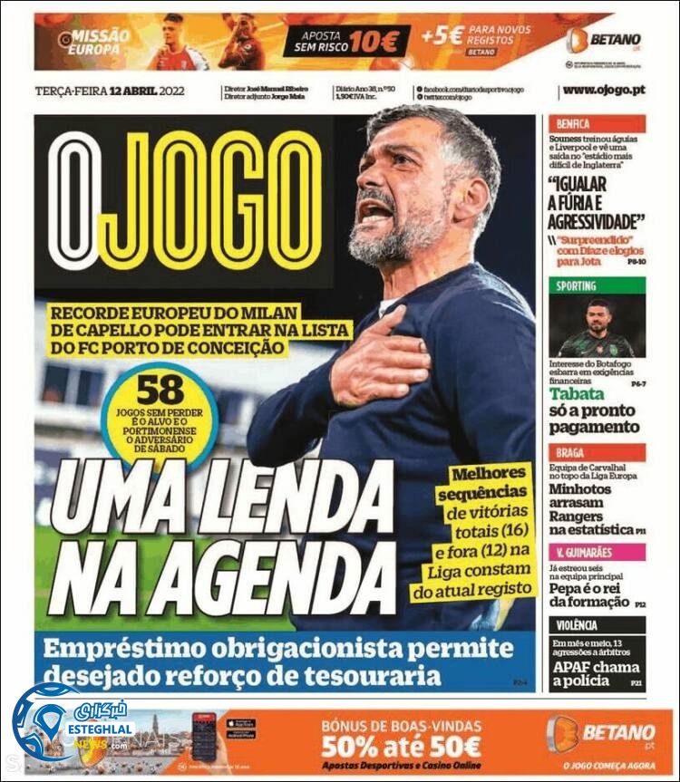 روزنامه ورزشی اوجوگو سه شنبه 23 فروردین 1401