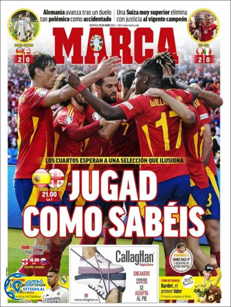 روزنامه  ورزشی مارکا یکشنبه 10 تیر 1403 