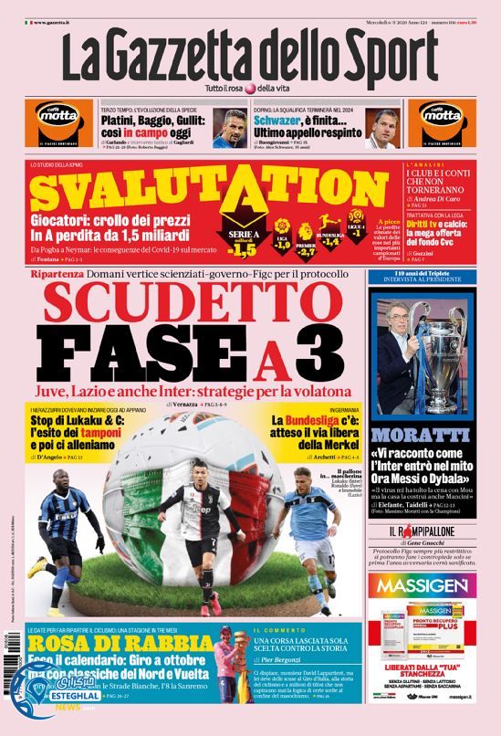 روزنامه ورزشی گاتزتا دلو اسپورت چهارشنبه 17 اردیبهشت 1399