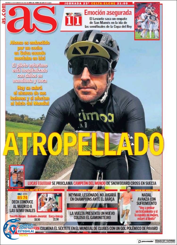 روزنامه ورزشی آاس جمعه 24 بهمن 1399