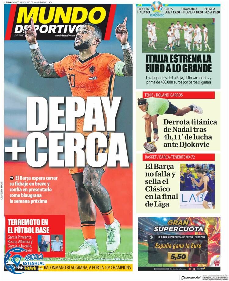 روزنامه ورزشی موندو دپورتیوو شنبه 22 خرداد 1400