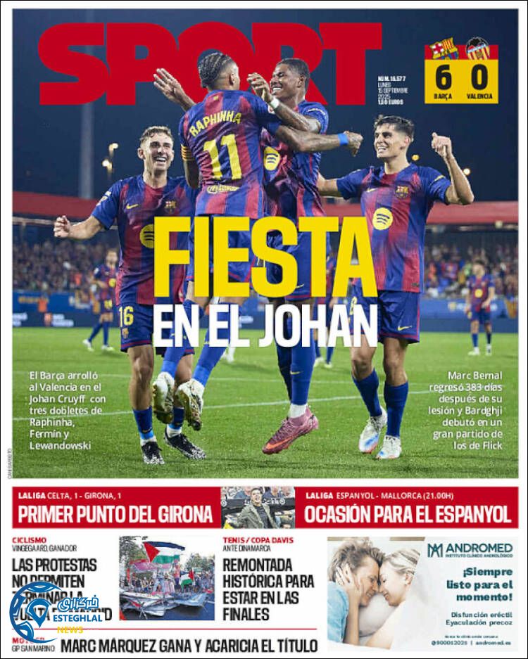 روزنامه ورزشی اسپورت  دوشنبه 24 شهریور 1404 