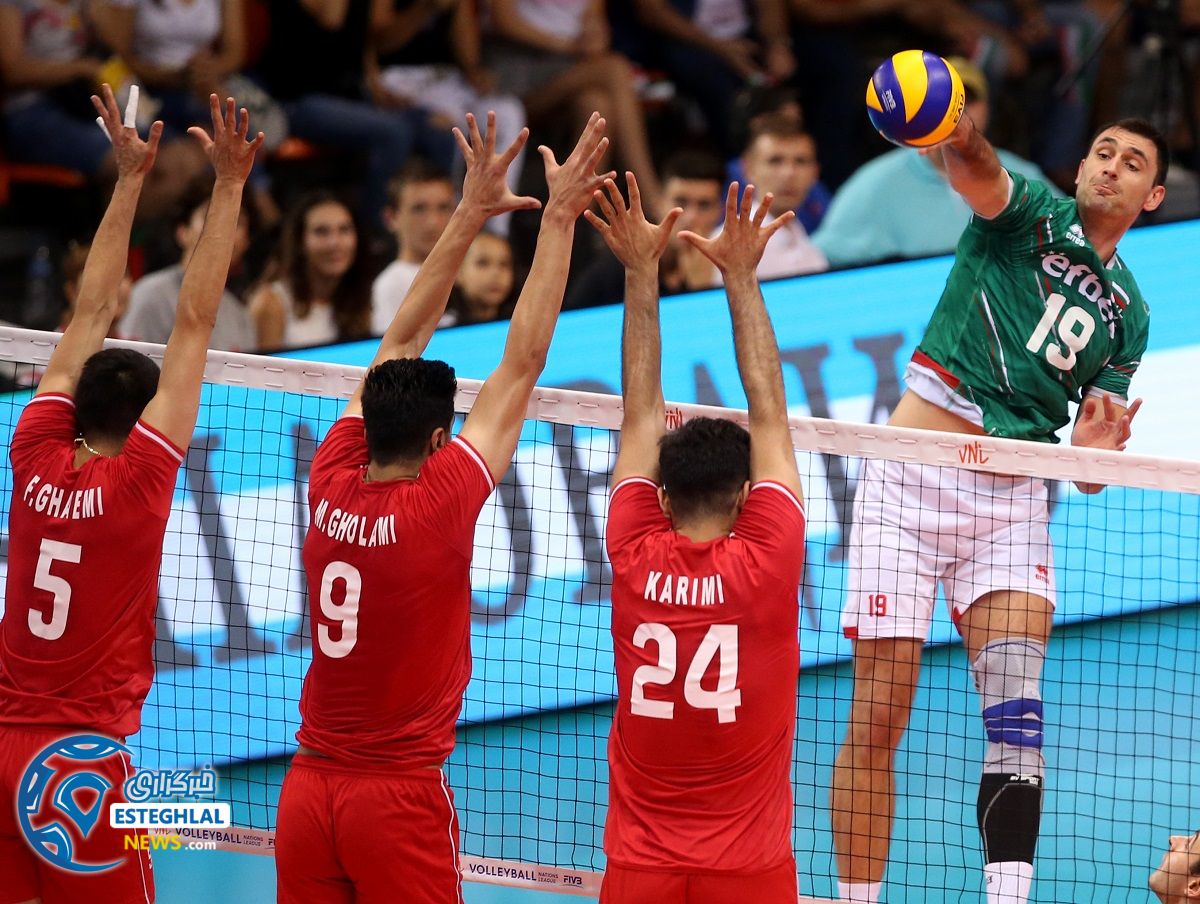 دیدار تیم های ملی والیبال بلغارستان و ایران