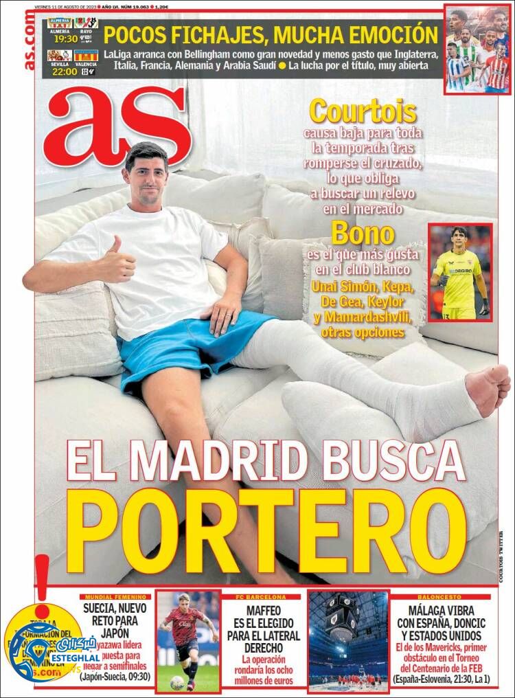 روزنامه ورزشی آ اس جمعه 20 مرداد 1402 