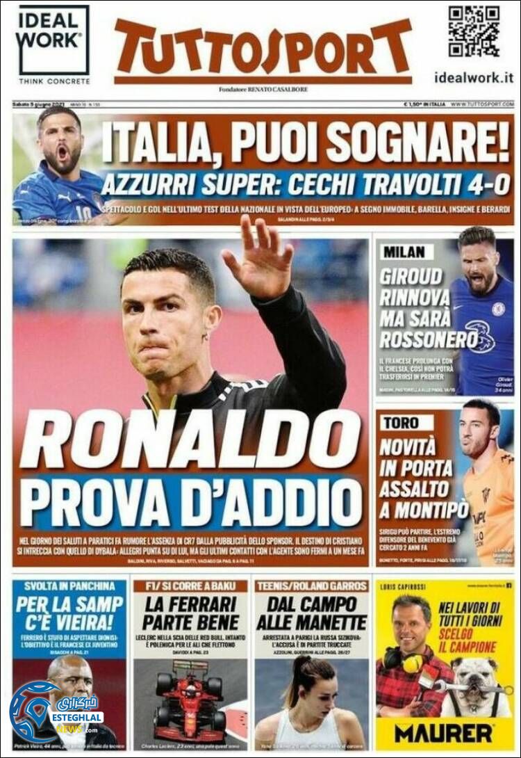 روزنامه ورزشی توتو اسپورت شنبه 15 خرداد 1400