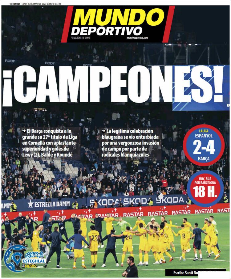 روزنامه ورزشی موندو دپورتیوو دوشنبه 25 اردیبهشت 1402 