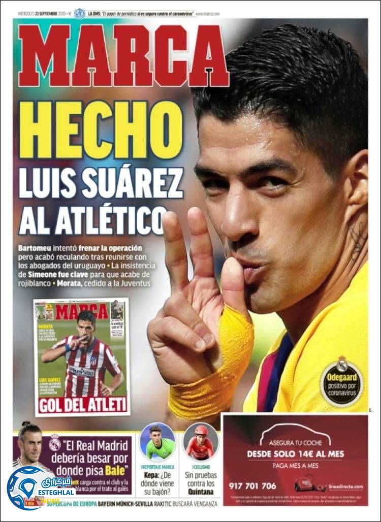 روزنامه ورزشی مارکا چهارشنبه 2 مهر 1399