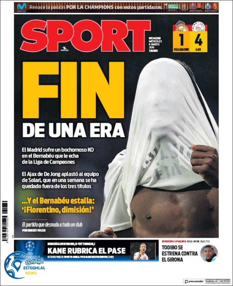 روزنامه ورزشی اسپورت چهارشنبه 15 اسفند 1397