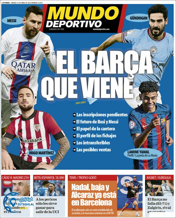 روزنامه ورزشی موندو دپورتیوو شنبه 26 فروردین 1402 