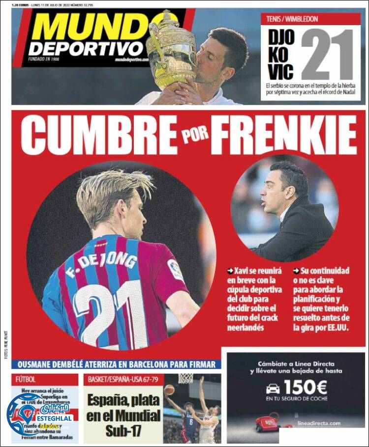 روزنامه ورزشی موندو دپورتیوو دوشنبه 20 تیر 1401