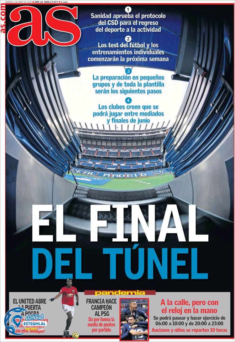 روزنامه ورزشی آاس جمعه 12 اردیبهشت 1399