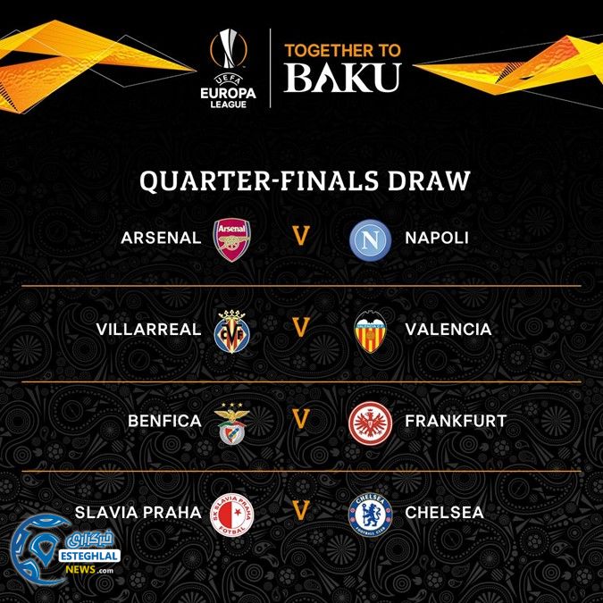 قرعه کشی مرحله 1/4 لیگ اروپا